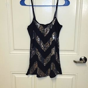 Size:XL Rue 21 Black & Sequin Tank
